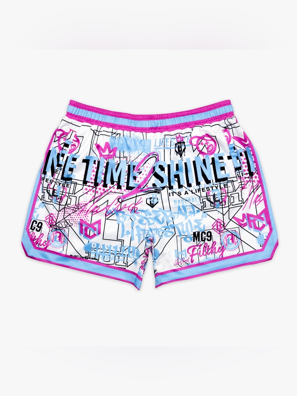 Baseball Lifestyle 101 Time 2 Shine Icons Shorts youth small
